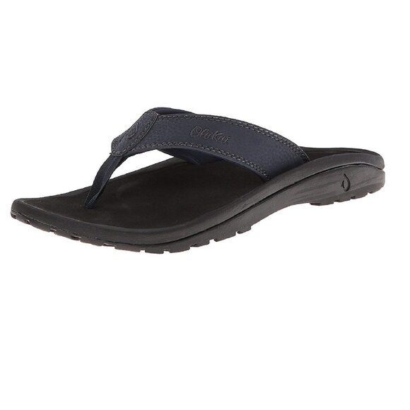 OLUKAI Ohana Men\'s Sandal, Black Dark Shadow, 7.5 Men